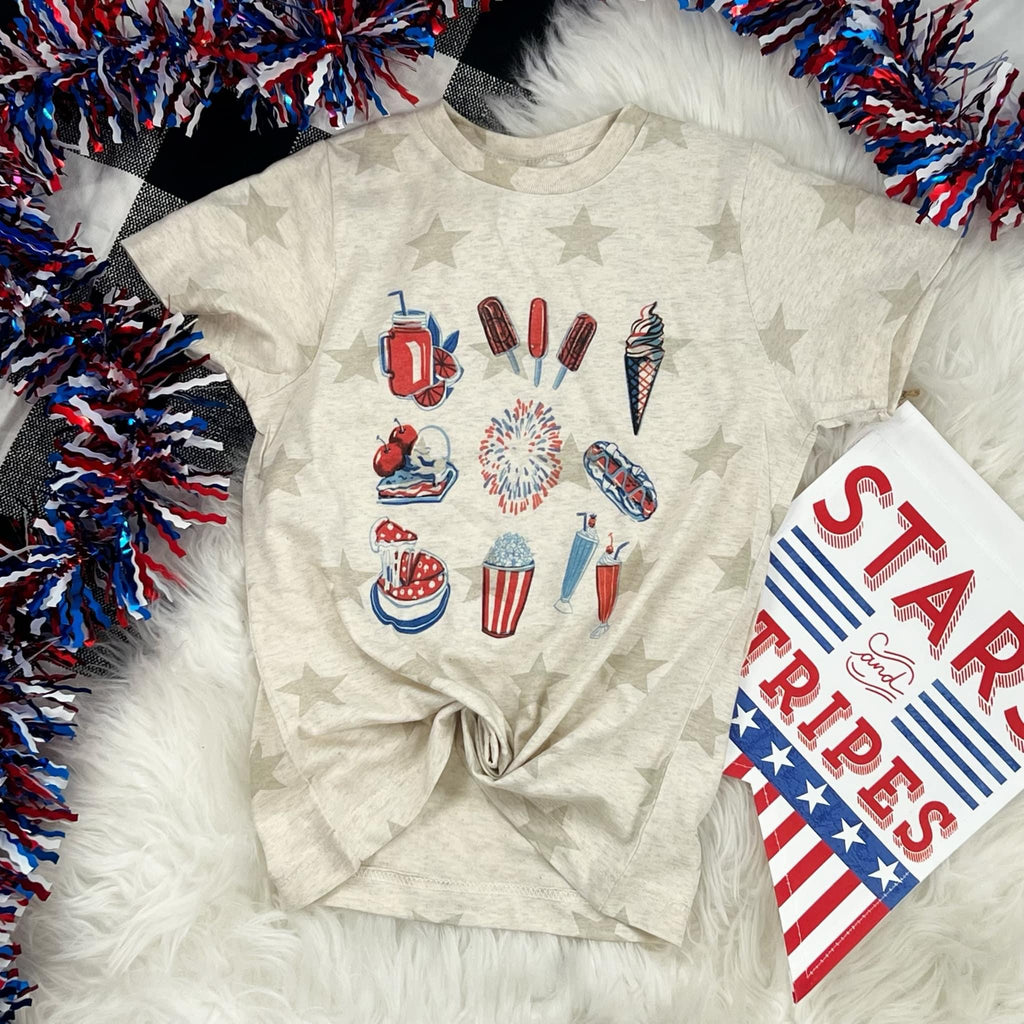 America Collage Star Tee